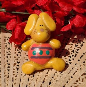 Cute Yellow Bunny Brooch